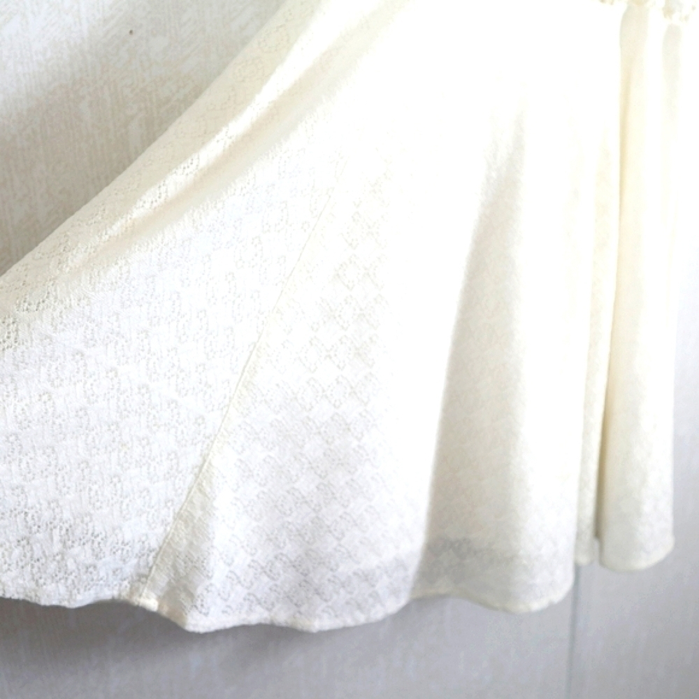 FREE PEOPLE beige cream daisy cut out sleeveless lined floral lace dress - Picture 7 of 13